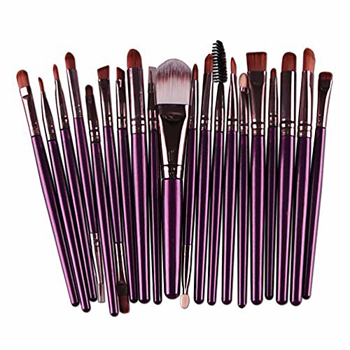 

20pcs fashion make up brush set, professional makeup brushes kits cosmetic tools kit valentine gift & #40;purple coffee& #41;