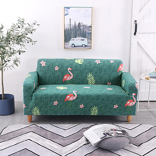 

Stretch Slipcover Sofa Cover Couch Cover Flamingo Printed Sofa Cover Stretch Couch Cover Sofa Slipcovers for 1~4 Cushion Couch with One Free Pillow Case