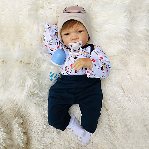 

Otard Dolls 20 inch Reborn Baby Doll Baby Boy Baby Girl lifelike Gift Cute Tipped and Sealed Nails Natural Skin Tone 3/4 Silicone Limbs and Cotton Filled Body with Clothes and Accessories for Girls