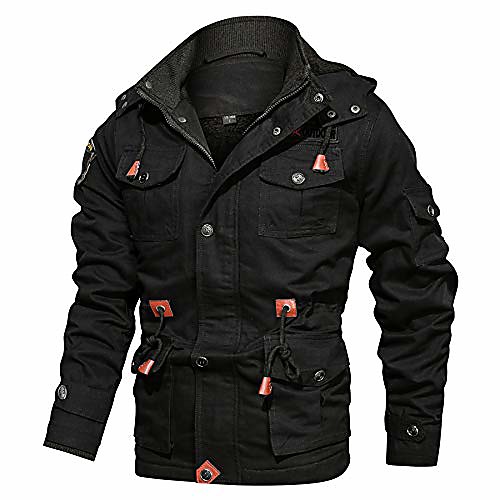 

Men's Jacket Solid Colored ArmyGreen Black khaki M L XL XXL