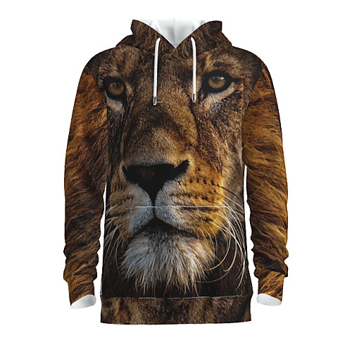 

Men's Pullover Hoodie Sweatshirt Graphic Animal Daily 3D Print Basic Hoodies Sweatshirts Yellow