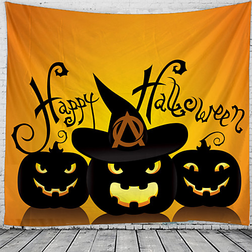 

Halloween Party Holiday Wall Tapestry Art Decor Blanket Curtain Picnic Tablecloth Hanging Home Bedroom Living Room Dorm Decoration Psychedelic Cartoon Pumpkin Haunted Scary Polyester