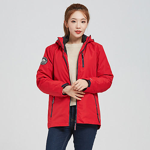 

Women's Hiking Jacket Hiking 3-in-1 Jackets Ski Jacket Winter Outdoor Solid Color Thermal Warm Waterproof Windproof Breathable 3-in-1 Jacket Ventilation Zip SBS Zipper Hunting Ski / Snowboard Climbing