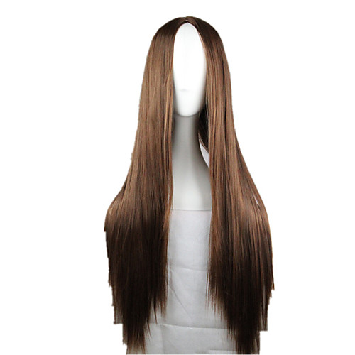 

Synthetic Wig kinky Straight Middle Part Wig Very Long Brown Blonde Blue Black Red Synthetic Hair Women's Fashionable Design Cosplay Exquisite Blue Pink