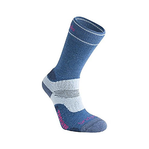 

women's hike midweight boot height- merino endurance socks, blue sky, medium