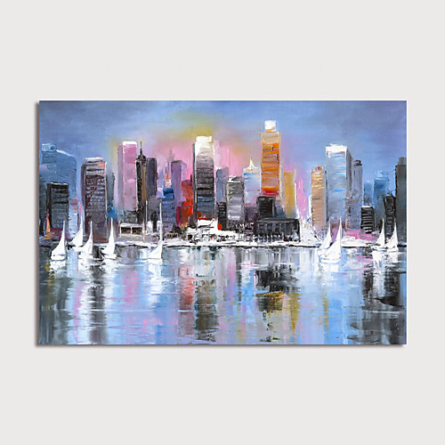 

Oil Painting Hand Painted Horizontal Abstract Modern Stretched Canvas