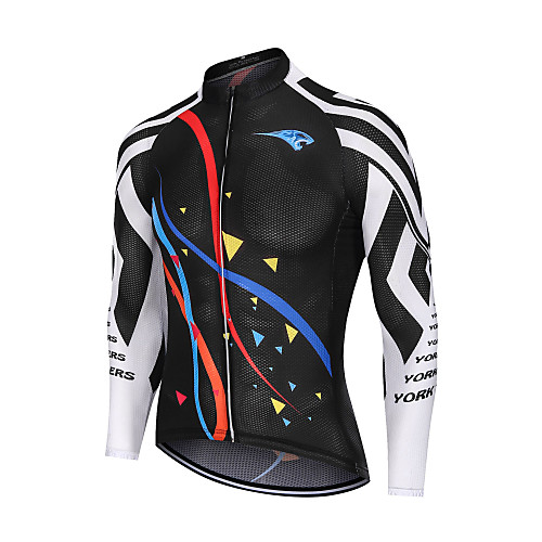 

YORK TIGERS Men's Women's Long Sleeve Cycling Jersey Downhill Jersey Silicone Elastane Black / White Bike Jersey Top Mountain Bike MTB Road Bike Cycling Sports Clothing Apparel / Advanced / Expert