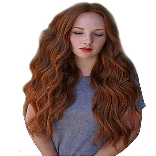 

Synthetic Wig Curly Deep Wave Middle Part Wig Long Black Synthetic Hair 26 inch Women's Party Classic Comfortable Dark Brown