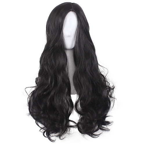 

Synthetic Wig Curly Body Wave Pixie Cut Wig Long Black Synthetic Hair 30 inch Women's Soft Party Comfortable Black
