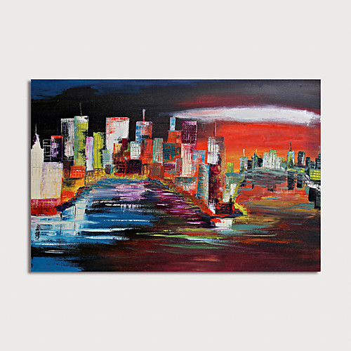 

Oil Painting Hand Painted Horizontal Abstract Modern Stretched Canvas