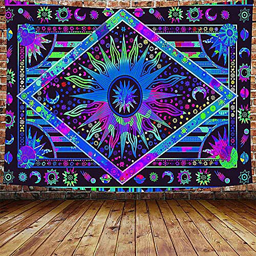 

Tarot Divination Wall Tapestry Art Decor Blanket Curtain Picnic Tablecloth Hanging Home Bedroom Living Room Dorm Decoration Mysterious Bohemian Star Sun Moon Psychedelic