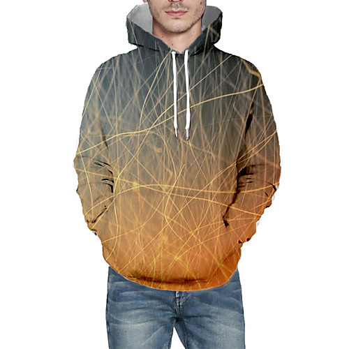 

Men's Daily Pullover Hoodie Sweatshirt Abstract Graphic Hooded Basic Hoodies Sweatshirts Long Sleeve Gray