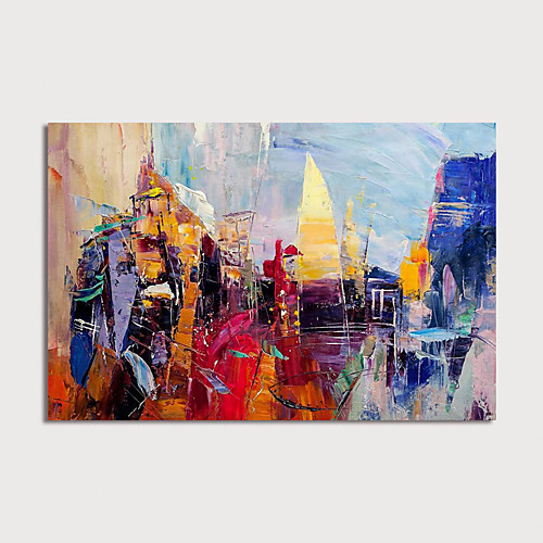 

Oil Painting Hand Painted Horizontal Abstract Modern Stretched Canvas