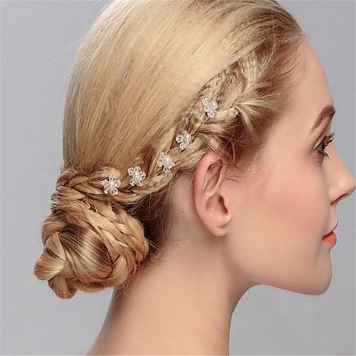 

Crystal / Imitation Pearl / Alloy Hair Pin with Crystal / Imitation Pearl 1 Piece Wedding Headpiece