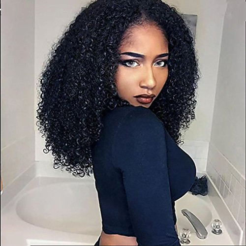 

Synthetic Wig Curly Pixie Cut With Bangs Wig Medium Length Light golden Dark Brown Wine Red Black Synthetic Hair 16 inch Women's Natural Hairline Exquisite Waterfall Black