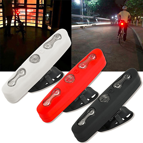 

5led rear bicycle light waterproof bike lamp safety cycling warning tail light white