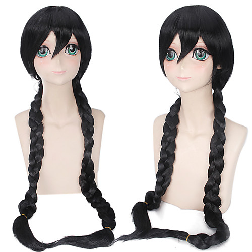 

Dangan Ronpa Cosplay Cosplay Wigs Women's Braid 32 inch Heat Resistant Fiber Curly Black Teen Adults' Anime Wig