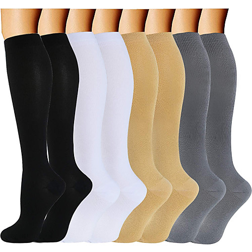 

Athletic Sports Socks 8 pairs Long Men's Women's Tube Socks Compression Socks Breathable Sweat-wicking Comfortable Non-slipping Gym Workout Basketball Running Skateboarding Sports Solid Colored