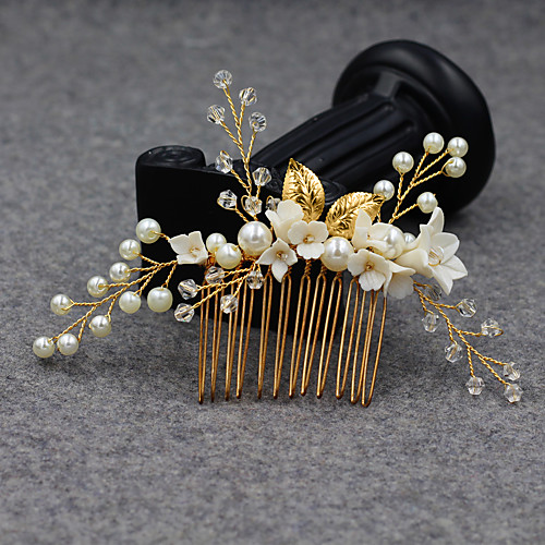 

Modern Euramerican Crystal / Imitation Pearl / Alloy Headpiece / Hair Accessory with Crystal / Pearl / Petal 1 Piece Wedding / Party / Evening Headpiece