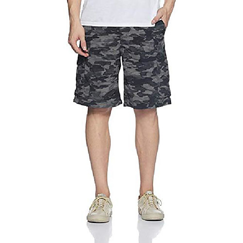 

men's silver ridge printed cargo shorts, black camo, 42 x 10