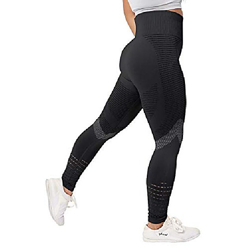

seamless workout leggings for women gym not see through tummy control high waist running women yoga pants black
