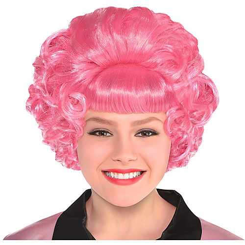 

Cosplay Wig Frenchy Curly Neat Bang Wig Short Pink Synthetic Hair Women's Anime Cosplay Exquisite Pink