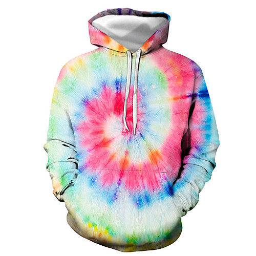 

Men's Pullover Hoodie Sweatshirt Graphic Hooded Daily Going out 3D Print Basic Casual Hoodies Sweatshirts Rainbow