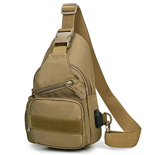 

15 L Hiking Sling Backpack Military Tactical Backpack Breathable Rain Waterproof Wear Resistance Outdoor Fishing Hiking Military / Tactical Oxford Grey Camouflage Khaki