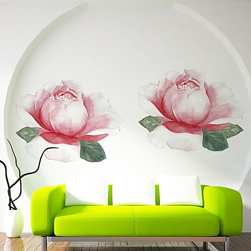 

Floral / Botanical Wall Stickers Romantic Flowers Wall Stickers Decorative Wall Stickers PVC Home Decoration Wall Decal Wall Decoration 1pc