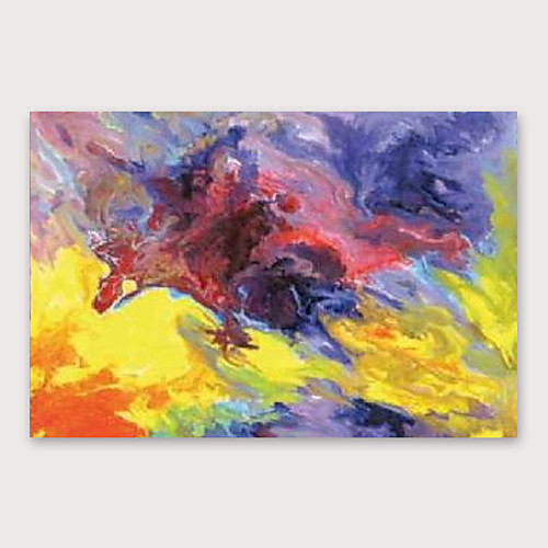 

Oil Painting Hand Painted Vertical Abstract Modern Stretched Canvas