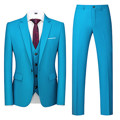 

Tuxedos Tailored Fit Notch Single Breasted One-button Polyester Solid Color