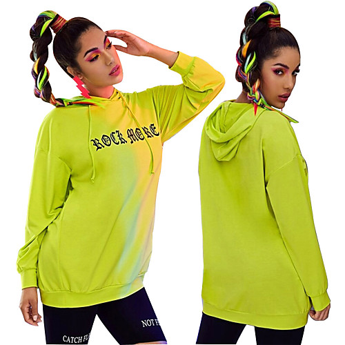 

Women's Long Sleeve Hoodie Sweatshirt Tee Tshirt Top Street Athleisure Breathable Soft Fitness Gym Workout Running Training Sportswear Normal Green Activewear Micro-elastic