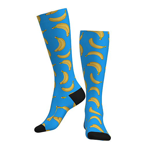 

Compression Socks Long Socks Over the Calf Socks Athletic Sports Socks Cycling Socks Men's Women's Bike / Cycling Breathable Soft Comfortable 1 Pair Fruit Cotton Blue M L / Stretchy
