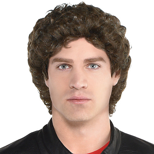 

Cosplay Wig Mike Rider Curly Asymmetrical Wig Short Dark Brown Synthetic Hair Men's Cosplay Exquisite Brown