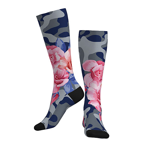 

Compression Socks Long Socks Over the Calf Socks Athletic Sports Socks Cycling Socks Men's Women's Bike / Cycling Breathable Soft Comfortable 1 Pair Floral Botanical Camo / Camouflage Cotton Grey M L