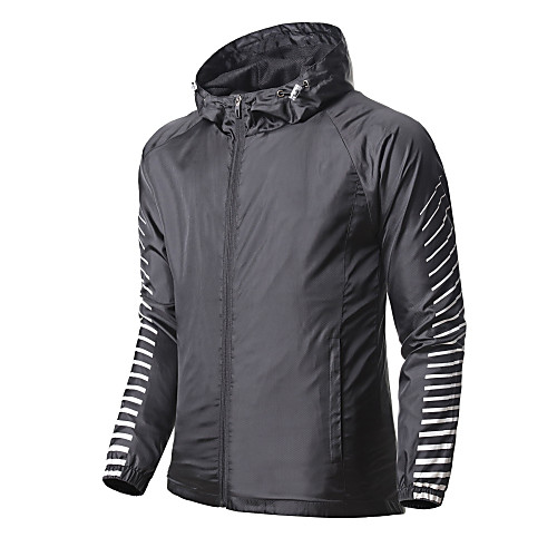 

Men's Hiking Windbreaker Outdoor Thermal Warm Windproof Breathable Comfortable Jacket Single Slider Climbing Traveling Outdoor Black Grey