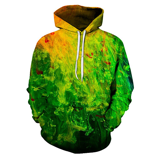 

Men's Pullover Hoodie Sweatshirt Graphic Hooded Daily Going out 3D Print Basic Casual Hoodies Sweatshirts Long Sleeve Green