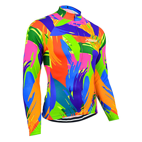 

21Grams Women's Long Sleeve Cycling Jersey BlueOrange Solid Color Bike Jersey Top Mountain Bike MTB Road Bike Cycling UV Resistant Breathable Quick Dry Sports Clothing Apparel / Stretchy