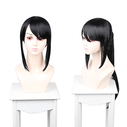 

Cosplay Cosplay Cosplay Wigs Women's Side bangs 80 inch Heat Resistant Fiber Matte Black Adults' Anime Wig