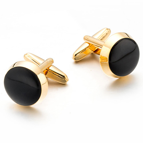 

Cufflinks Simple Basic Brooch Jewelry Black For Daily Festival