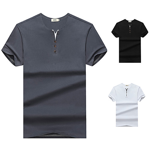 

Men's Tee / T-shirt Seamless Shirt Collar Spandex Cotton Solid Color Sport Athleisure T Shirt Short Sleeves Breathable Moisture Wicking Sweat Out Comfortable Plus Size Everyday Use Daily Casual