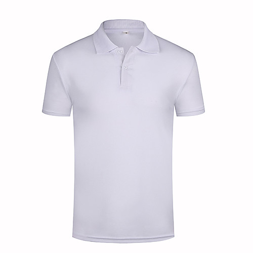 

Men's Polo Solid Color Ceremony Tops Sapphire White Black