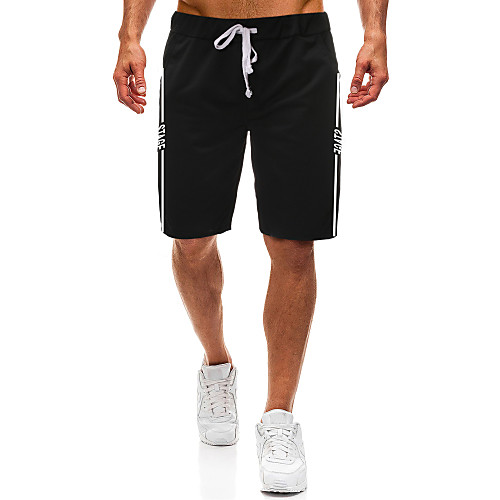 

Men's Jogger Shorts Elastic Waist Drawstring Cotton Stripes Sport Athleisure Shorts Breathable Soft Comfortable Running Everyday Use Exercising General Use