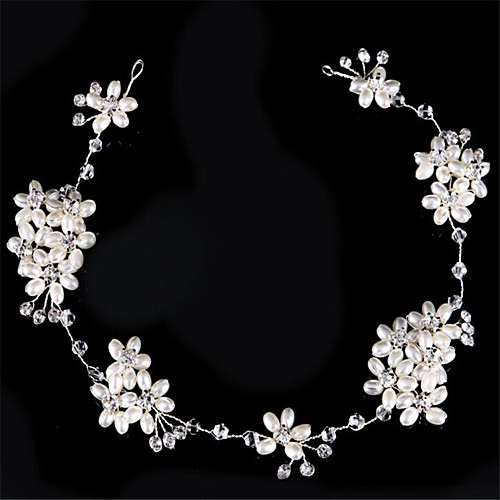 

Imitation Pearl / Rhinestone / Alloy Headdress with Rhinestone / Crystal / Imitation Pearl 1 Piece Wedding Headpiece