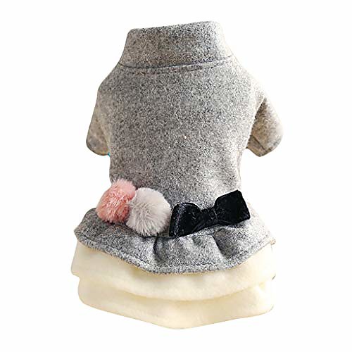 

small dog cute warm sweater pet fashion beautiful white love heart princess style sweater dress red female girl dog puppy cat winter fall spring soft knitwear pullover clothes apparel