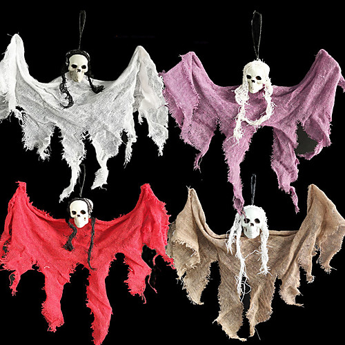 

Halloween Party Toys Pendant Halloween Hanging Ghost Mini Skull Skeleton Ghost Plastic Kid's Adults Trick or Treat Halloween Party Favors Supplies