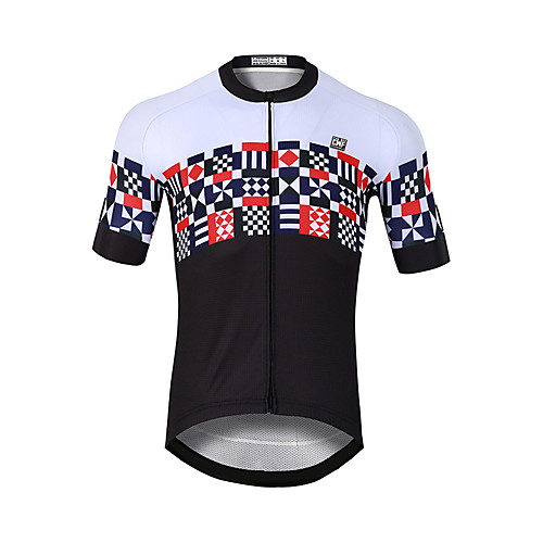 

CAWANFLY Men's Short Sleeve Cycling Jersey BlackWhite Bike Jersey Top Mountain Bike MTB Road Bike Cycling Quick Dry Sports Clothing Apparel / Stretchy