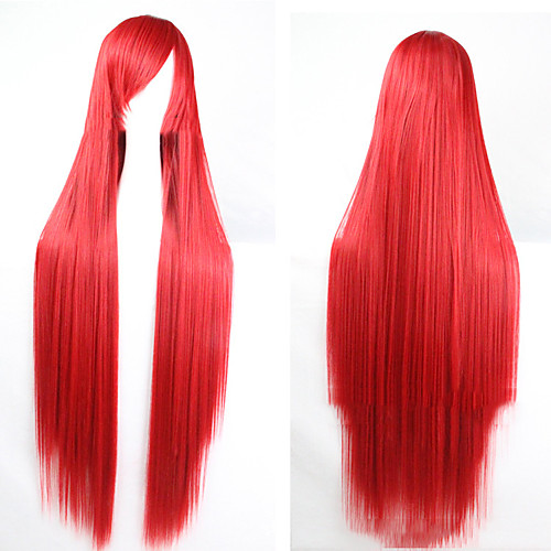 

Synthetic Wig Straight kinky Straight Asymmetrical Wig Pink Very Long Wine Red Brown Pink White Green Synthetic Hair 40 inch Women's Classic Exquisite Comfy Black Pink