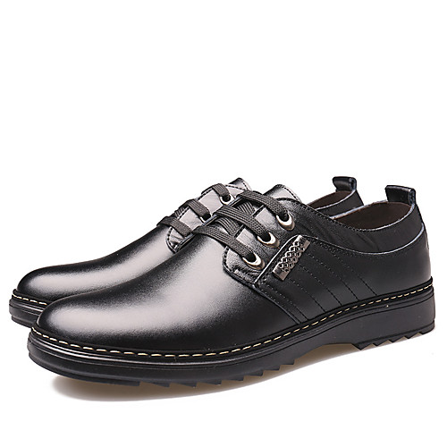 

Men's Sneakers Casual Daily PU Breathable Black Brown Fall Summer
