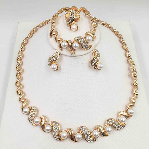 

Women's Clear Synthetic Diamond Bridal Jewelry Sets Simple Basic Elegant Earrings Jewelry Light Yellow / Dark Yellow / Yellow For Wedding Engagement 1 set